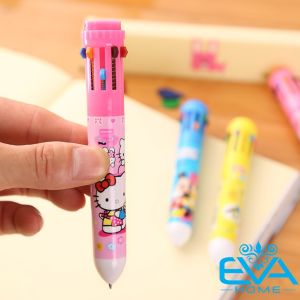 Bút Bi 10 Màu Họa Tiết Hoạt Hình Đáng Yêu - Bút Multicolor 10 in 1 M876