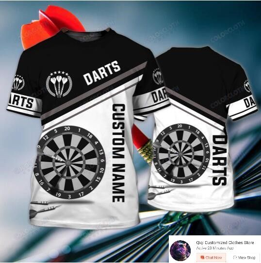Darts Evolution Graphic T-Shirt For Men - 100% Cotton Tee In 10 Colors (S-3XL)