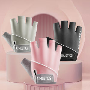 Sarung Tangan Olahraga Gym / Sepeda / Perlindungan Matahari non-slip Bernapas Half Finger Glove
