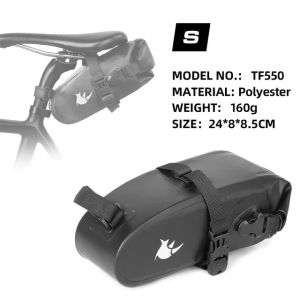 Rhinowalk Bicycle Saddle Bag Waterproof 1.5L/2.5L/4L Bike Rear Seat Bike Tail Rear Bag Cycling Tail Trunk Pannier Small Luggage