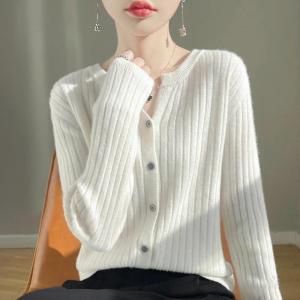 Autumn Winter 2026 Women Cardigans O-neck Solid Sweater Spring Long Sleeve Single Breasted Soft Knit Fashion Korean Warm Jumper2026