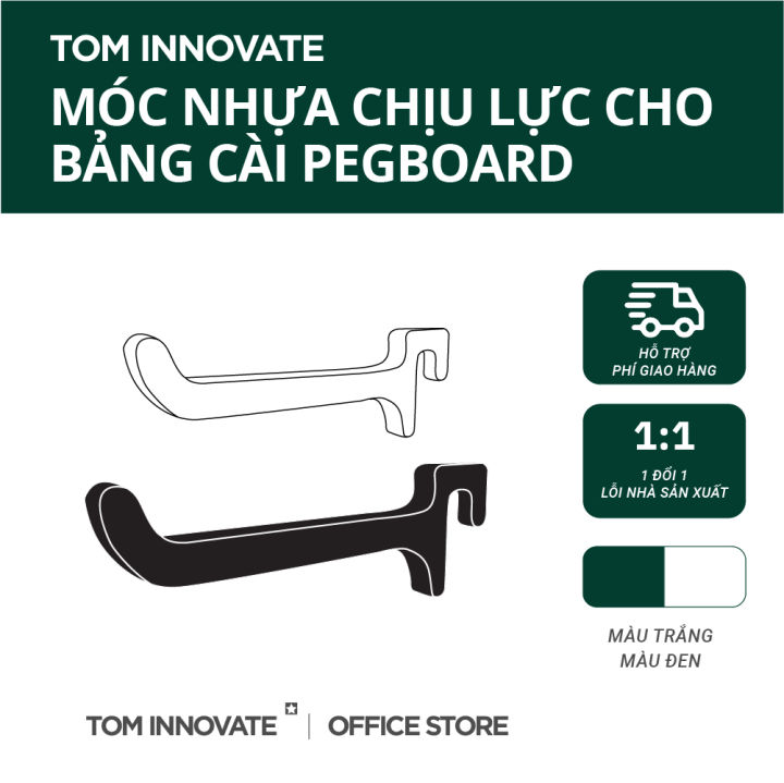 Set 2 Móc treo chịu lực cho bảng cài treo tường Pegboard - Tom Innovate ...