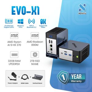 Mini PC Gaming Gmktec EVO-X1 Ryzen AI 9 HX-370 RAM 32GB LPDDR5X 2TB SSD M.2 NVME - WIN 11 PRO