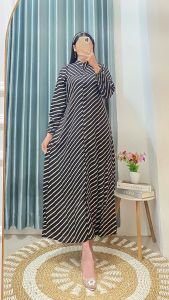 LONGDRES MOTIF VISCOSE BAHAN ADEM