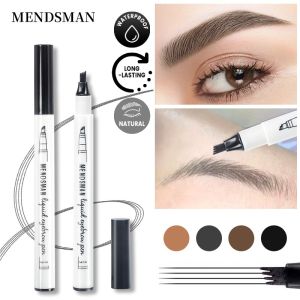 4 Fork Liquid Eyebrow Pencil Dark Brown Waterproof Eye Brow Pencil Eyebrow Makeup Natural Three-dimensional Liquid Eyebrow Pencil
