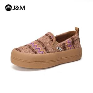 Joy&Mario Womens Walking Shoes Rubber Flat Sole Comfortable Durable Casual Loafers