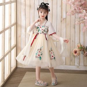 Girls dress summer Internet celebrity 2022 new foreign style childrens dress skirt little girl summer princess dress Hanfu
