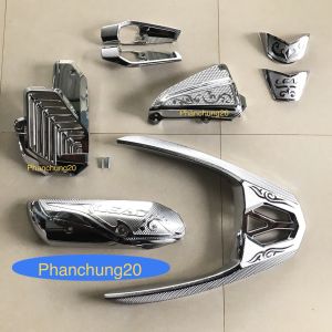 COMBO ỐP PHỤ KIỆN TRANG TRÍ DÙNG CHO ĐỜI XE LEAD 2022 2023 2024 CROM ( 7 MÓN : CHE PÔ BẦU E KÉT NƯỚC  TAY DẮT  GÁC CHÂN SAU DÈ TRƯỚC DÈ SAU )