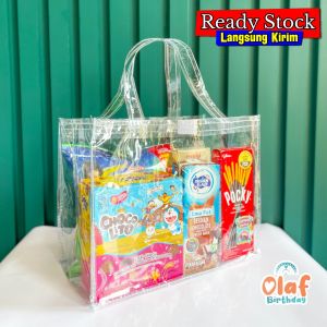 (20x25x13) 0.25 Tas Mika PVC Transparant Polos READY STOCK Ultah ulang tahun hampers goodie bag
