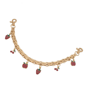 Bag Chain Strap Decorative Bag Chains Purse Chain Purse Extender Chain with Fruit Pendants Replacement Purse Handle