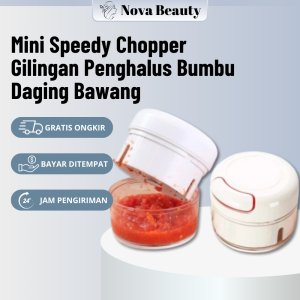Blender Tarik Tangan Manual / Mini Speedy Chopper Gilingan / Penghalus Bumbu Daging Bawang