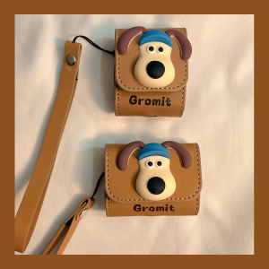 CrashStar 3D Cartoon Cute Dog Soft Leather AirPods Case With Lanyard For AirPods 1 2 3 AirPods Pro 2 InPods 12 i12 Wireless Bluetooth Headset Headphones Earphone Bag Anti-fall Cover Casing Hot Sale