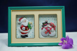 [ Woosilver ] Decor Tranh 3D Nổi Ông Già Noel & Người Tuyết Giáng Sinh Vintage Vintage – Secondhand SI - BB336