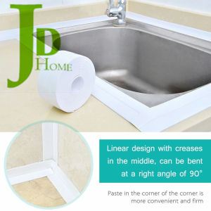 Length210CM width3.8CM Sealing tape strip Tape waterproof Kitchen Bathroom Shower Strip Wall Corner Sealing Adhesive Tape PVC Waterproof Sticker Sink Bath Sealing Caulk Strip