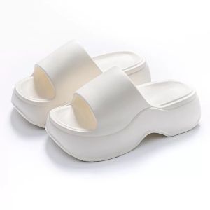 [Free Shipping] Womens high-heeled slippers for summer new thick-soled EVA slippers soft-soled home sandals