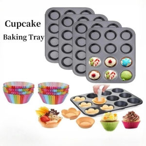 【In Stock】6/12/24 Mold non-stick muffin bread cupcake baking pan mold tray kitchen cake pan