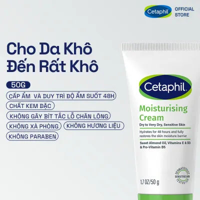 Kem dưỡng ẩm dịu lành cho da nhạy cảm cấp ẩm sâu đến 48H Cetaphil Moisturizing Cream 50g