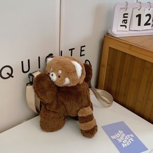 SKISOPGO Detachable Strap Crossbody BagTeddy Bear Backpack Plush Bag Doll Cute Soft Bagpack for Women Gift