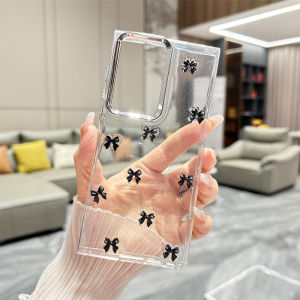 Cute Bowknot Bracelet Transparent Case for Samsung Galaxy S24 Ultra S23 Plus S22 FE A15 A16 A25 A35 A55 A13 Wrist Chain Cover