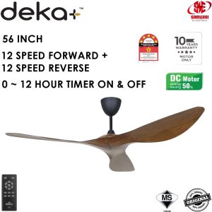 Deka+ 56" DC Ceiling Fan With 24 Speed Selection MONZIO 56 Magnesium /White / Walnut / Pinewood angin besar big wind