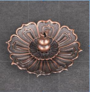 3Pcs/set Vintage Incense Stick Burner Alloy Lotus Incense Holder Sticks Coil Sandalwood Aromatherapy Home Decor 莲花 香插 香盘 线香 盘香