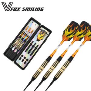 Fox Smiling 3pcs Professional Electronic Soft Tip Darts 18g Darts With Aluminum Alloy Shaft With Case