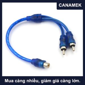 【CANAMEK】 1 RCA nữ để 2 nam Splitter âm thanh stereo Y Adapter Cáp dây nối