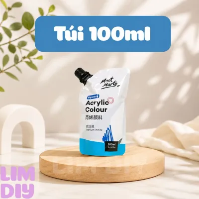 Bộ màu acrylic Mont Marte chuyên màu trắng vẽ trên mọi chất liệu LIM DIY