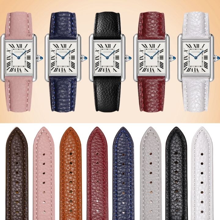 Substitute Cartier tank watch strap female leather London solo