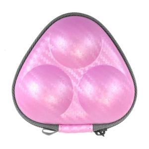 PU Leather 3 Pingpong Balls Storage Box Table Tennis Storage Case Waterproof Table Tennis Container Easy to Carry