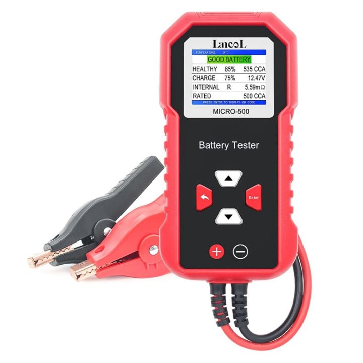 Micro-500 12V Car Battery Tester 40-3000 Lithium Battery Test Lead Acid Battery Analyzer Led Display With Qr Code I5189455760