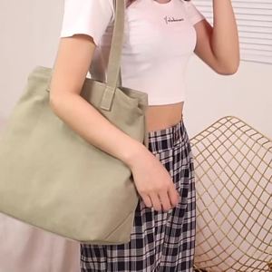 Túi vải canvas cỡ lớn kiểu Nhật mới dành cho nữ túi tote phong cách retro giản dị túi vải cầm tay nữ xuất khẩu Quảng Châu.
