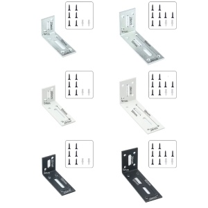Sturdy L-Shaped Shelf Brackets 60x120mm 40x80mm Cold Rolled Steel Construction Bracket Durable Corner Brace