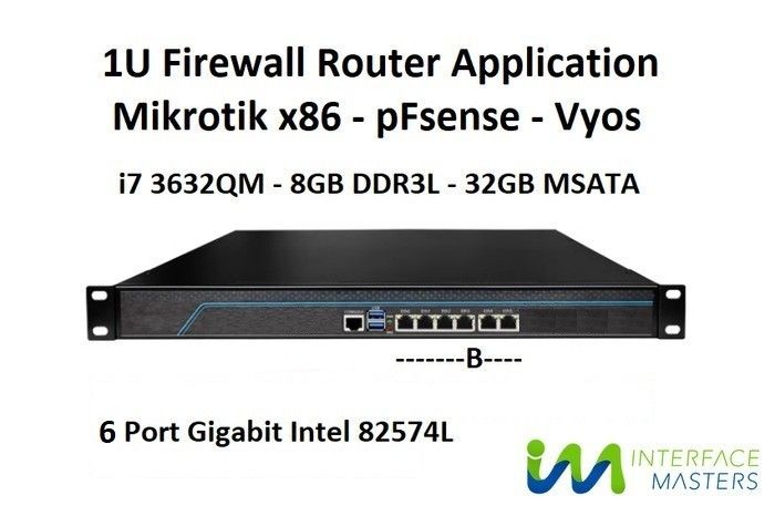 promo 1U Firewall Server Router Mikrotik x86 pfsense Intel core i7 ...