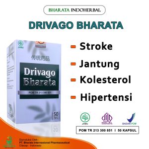 Obat Stroke Jantung Kolesterol Drivago Bharata Kemasan 250g Isi 50 Kapsul Garansi Uang Kembali 100%