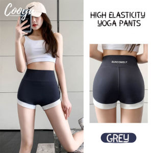 Cooya Summer slim edition High waisted tight fitting hip lifting and abdominal tightening Korean style yoga shorts