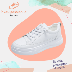Sepatu sneakers wanita bahan kulit PU premium Nextfashion 300