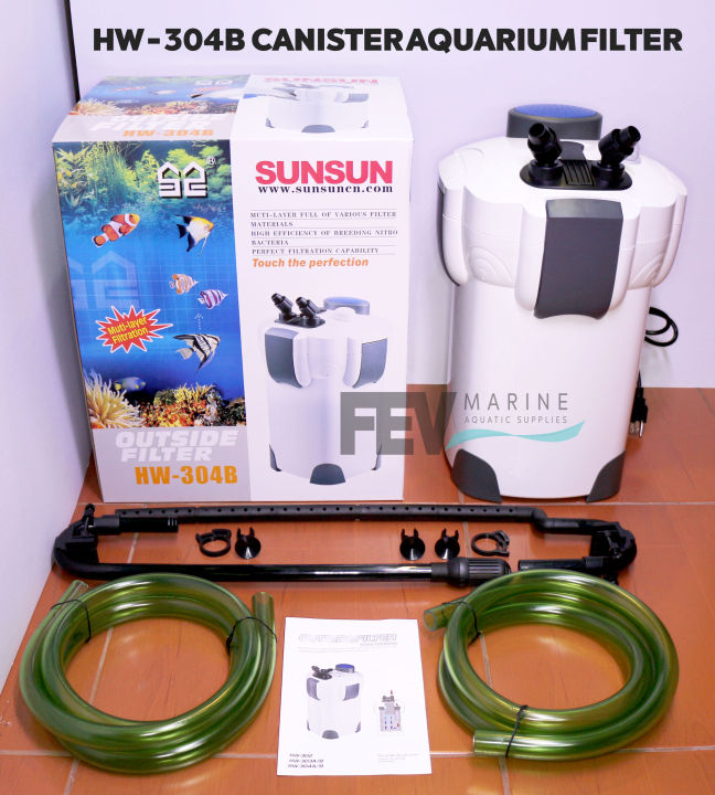 HW-304B External Canister Filter for Aquarium with 9 watts UV by Sunsun ...