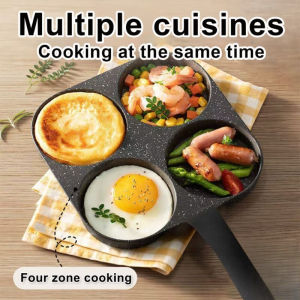 Non Stick Egg Omelet 3/4 Hole Frying Pan Steak Frying Pan Hamburger Bread Breakfast Maker Heart Shaped  Egg Frying Pan