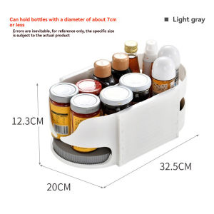 360°Rotating Refrigerator Storage Rack Kitchen Seasoning Bottle Storage Turntable Tray Rotatable Condiment Shelf Plastic Can Organizer Refrigerator Storage Rack For Beer Soda Cola Beverage Can Space-saving Kitchen Organizer