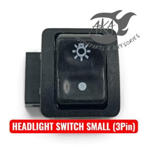 Universal Motorcycle Headlight On/Off Rocker Switch - Small (3Pin) - Black