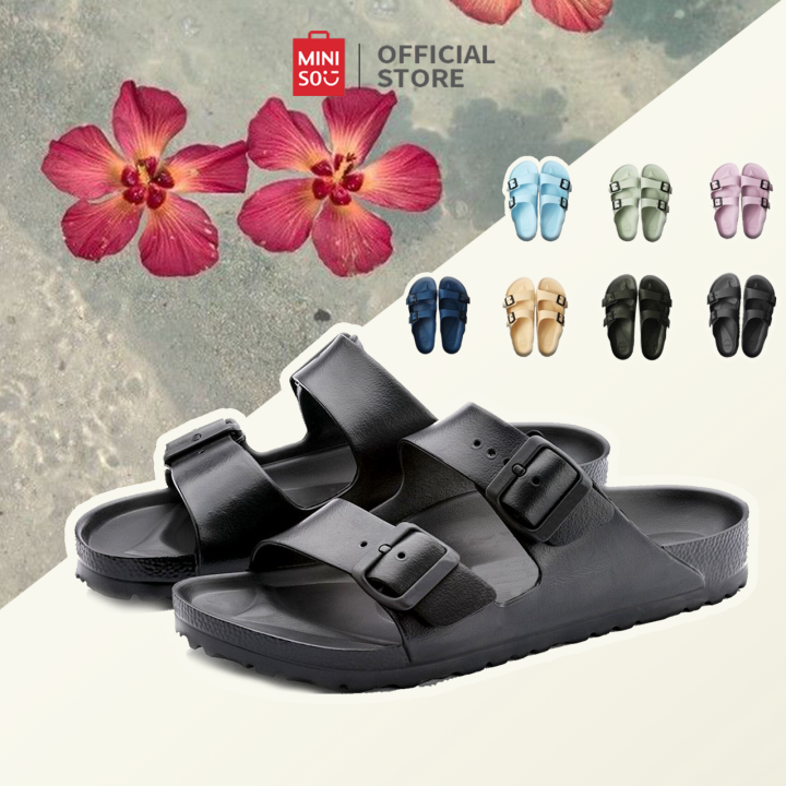 Miniso Sandal Wanita Dan Pria Terbaru Women S Slippers Sandal Fashion Luar Ruangan Eva Lembut