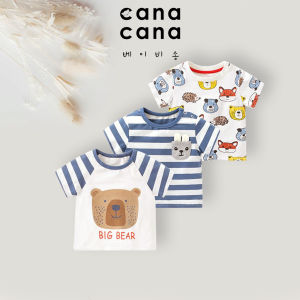 Canacana Newborn Bayi Kanak-Kanak Lengan Pendek Kartun T Shirt Atas Baju Budak Bayi Pakaian Bayi Lelaki Pakaian Bayi Perempuan
