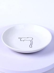Ceramic Cat Plates With Silicone Anti Slip PadCat Snack Bowl Cute Kitten Food BowlKitten Water BowlSupplies2026