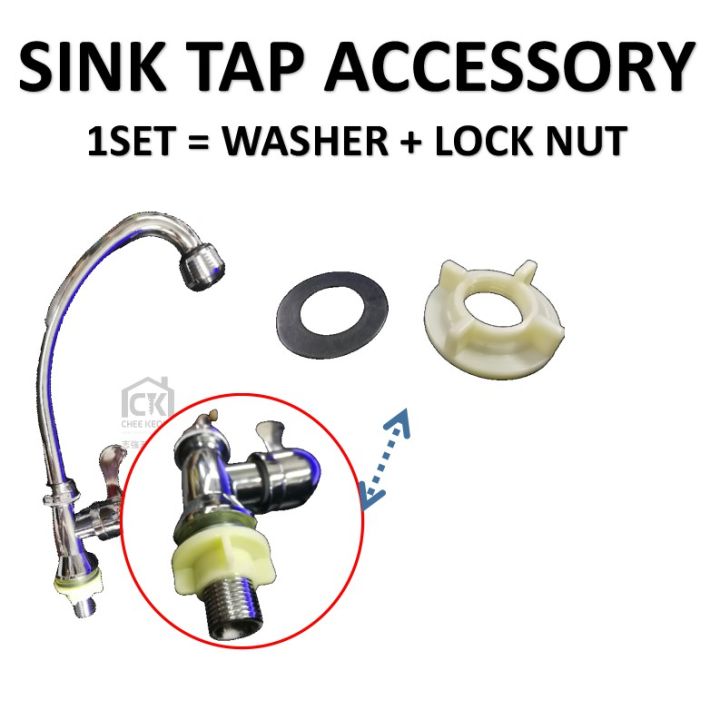 SINK TAP REPLACEMENT ACCESSORY PLASTIC LOCK NUT / FAUCET SEALS LOCK NUT