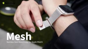 SWITCHEASY Mesh Magnetic Watch Band - For Watch Series 10 9 8 SE 7 6 Mesh Loop for 42mm 41mm 40mm 38mm iWatch for Women (Black)