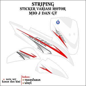 Striping Mio J & GT sticker motif simple polet decal custom