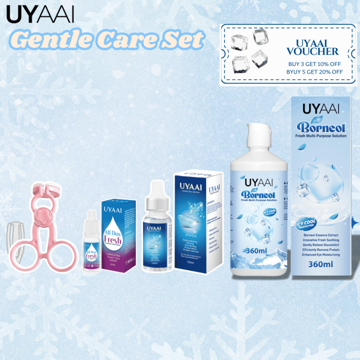 UYAAI Contact Lens Care Solution 60ml 120ml Travel Size Multi-purpose