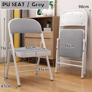 【 No installation Required 】 Folding chair waterproof and easy to clean dining chair conference chair Office durable