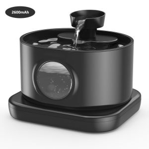 Battery-operated Pet Water Fountain Wireless Smart Cat Water Dispenser Automatic Dog Waterer 2.8L